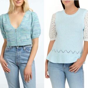 NWT! Bundle of 2 Short Sleeve Sweaters • 525 • Design History • Boutique • SZ XS